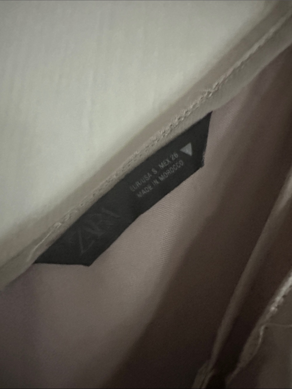 Zara Asymmetrical Slip Dress in Taupe Gray with Lace Trim - Picture 3 of 4